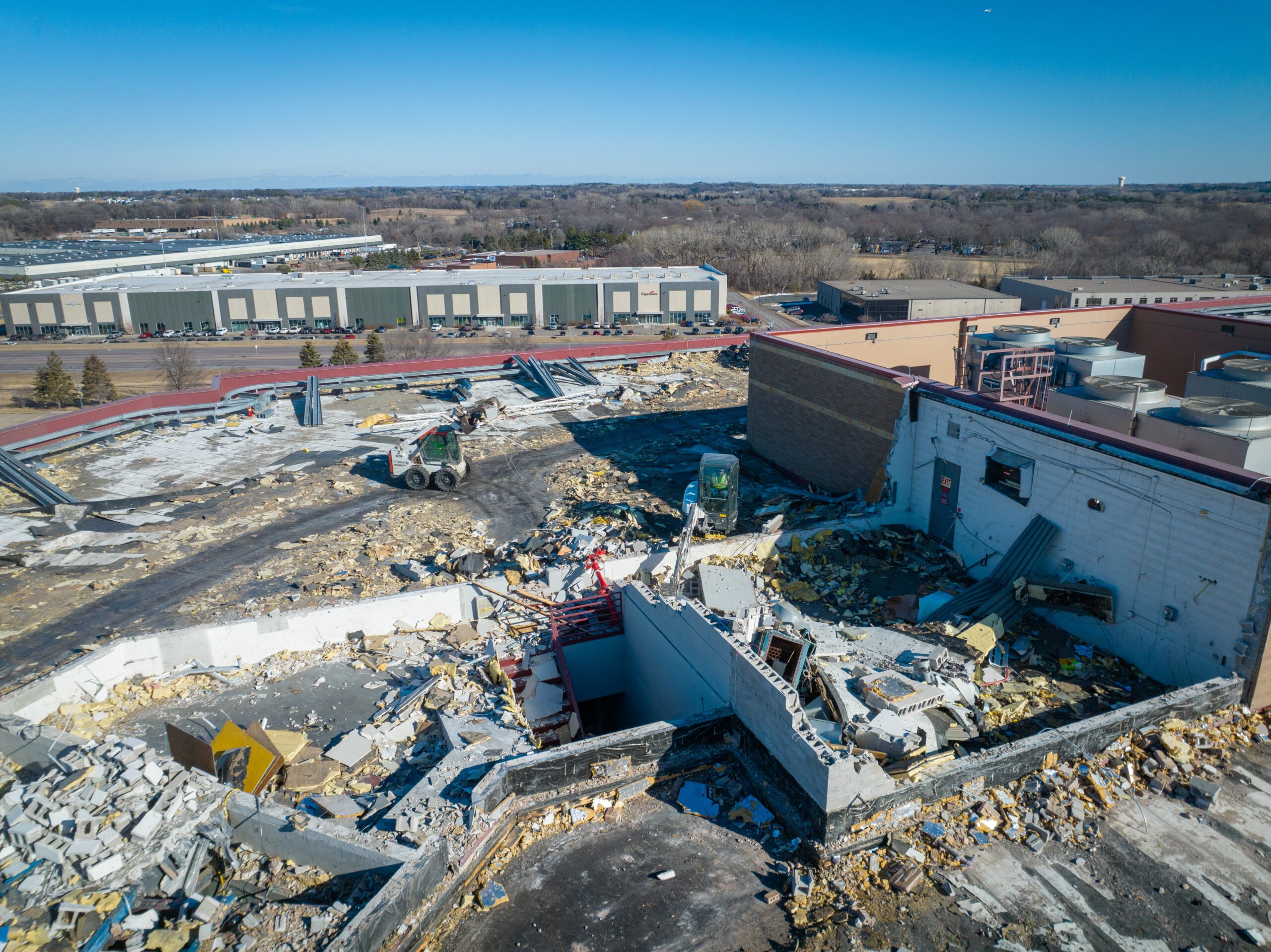 Ryan Companies In Process of Demolition of Former Thomson Reuters Office Complex for Project Nova, Eagan, MN.