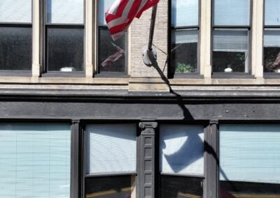 Cutler Management Inspects Historic Day Building’s Brick Parapet, Worcester, MA.