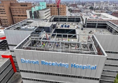 Detroit Receiving Hospital Replaces Cooling Towers.