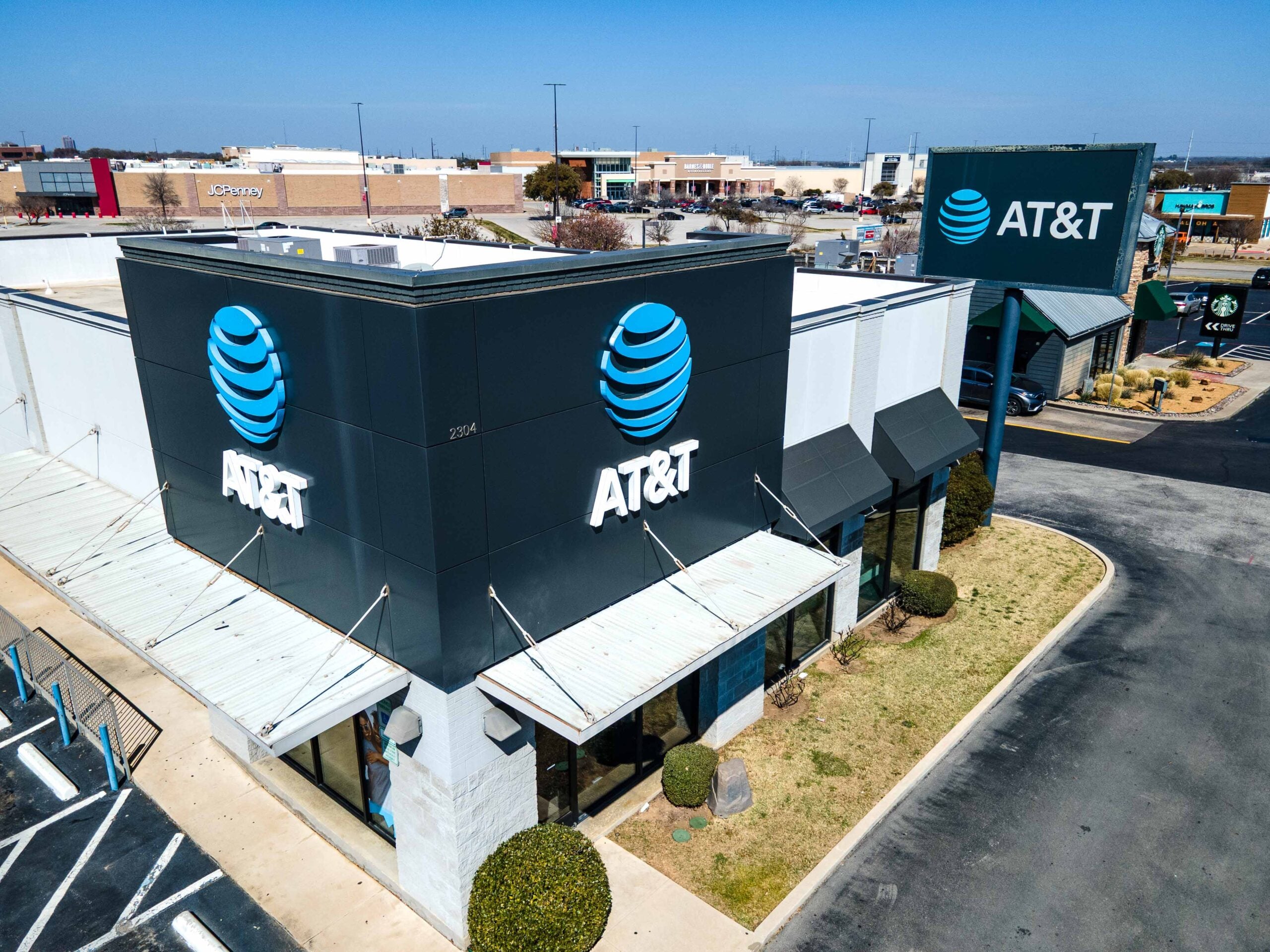 AT&T Poses for Flyover in Denton, TX