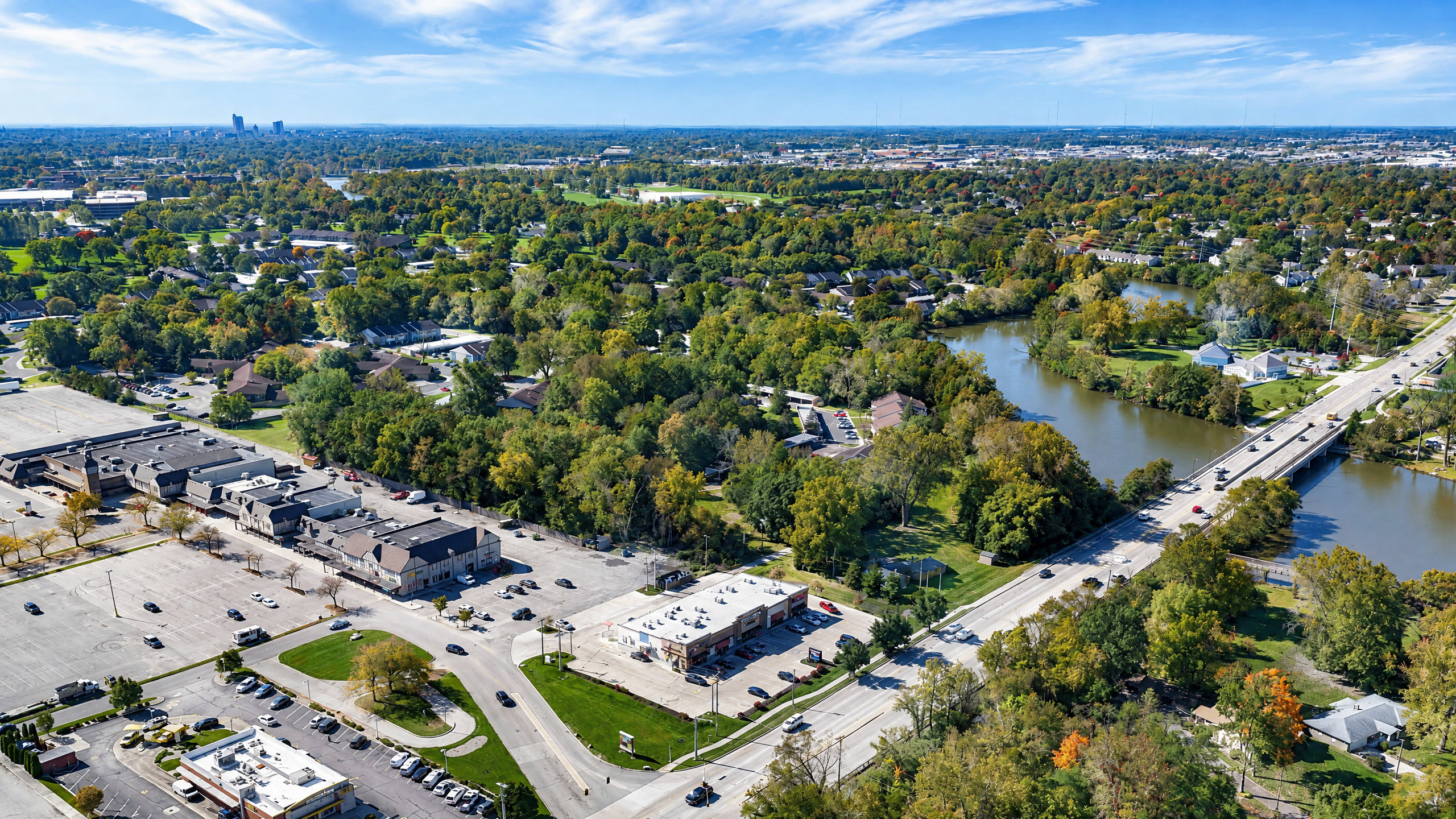 Canterbury Shoppes from Above: Aerial Property Capture in Fort Wayne